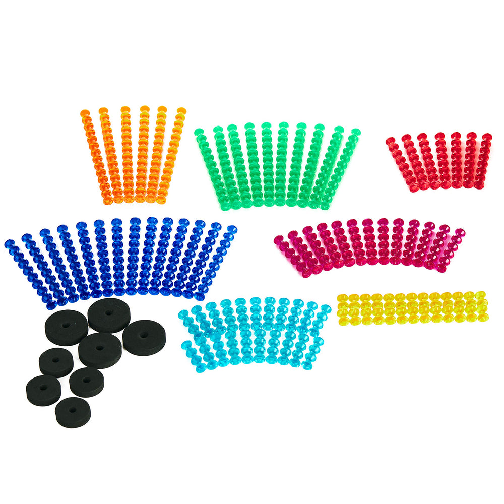 Popular Playstix color-coded lengths help kids plan builds and learn sequencing.