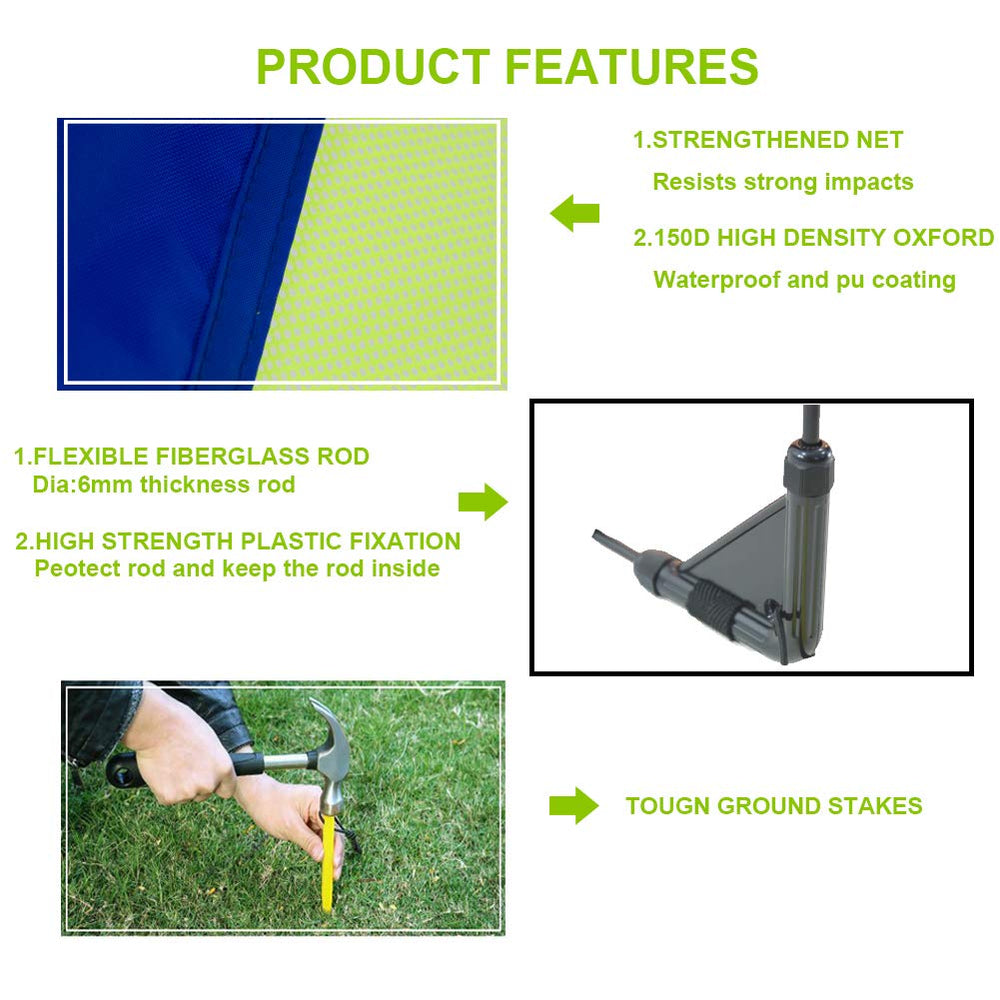 Quick-fold, lightweight setup enables portable backyard training with Porayhut goals.