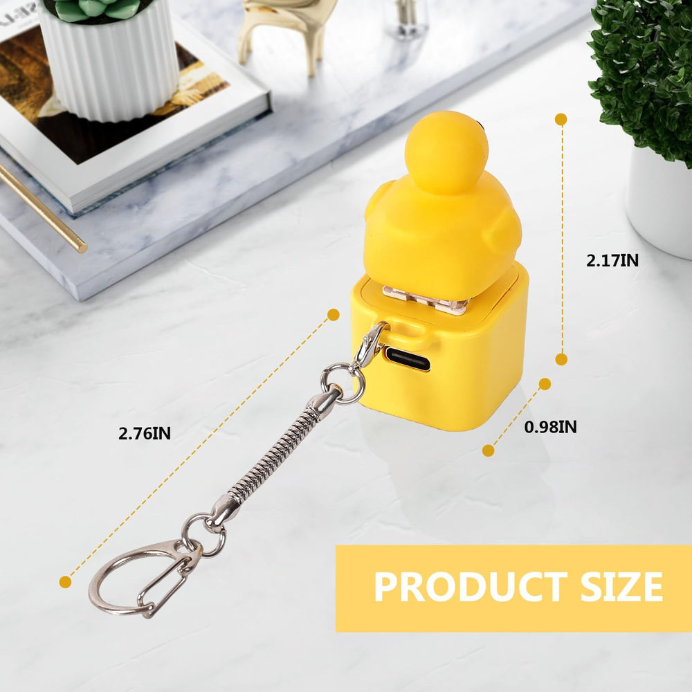 Portable stress-relief duck fits in a bag for on-the-go focus.