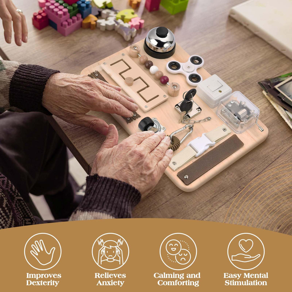 Potatomato handmade wood dementia board with durable construction for long-lasting use