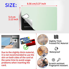 Pounchi full-coverage debit card skin protecting card surface