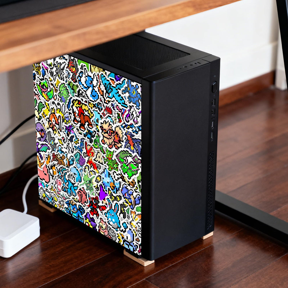 Pounchi pixel art sticker set for windows adds color without tearing.