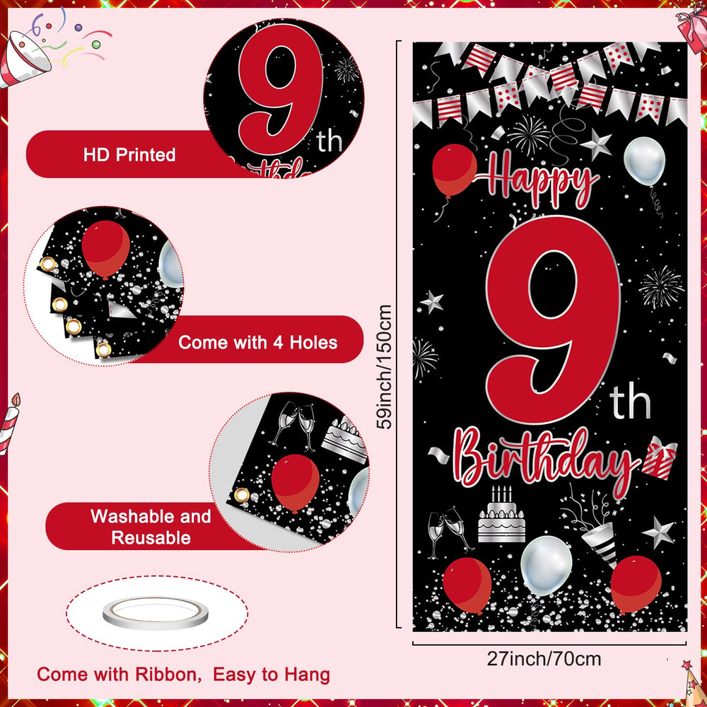 Pounira 32 inch number 9 balloon as a bold centerpiece