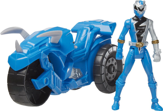Power Rangers Dino Fury Blue Ranger on the Tricera Battle Rider ready for action-packed pretend battles.