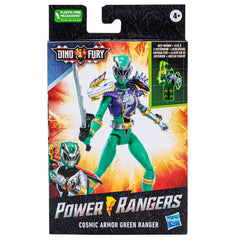 Power Rangers Dino Fury Green Ranger articulation enables dynamic combat stances.