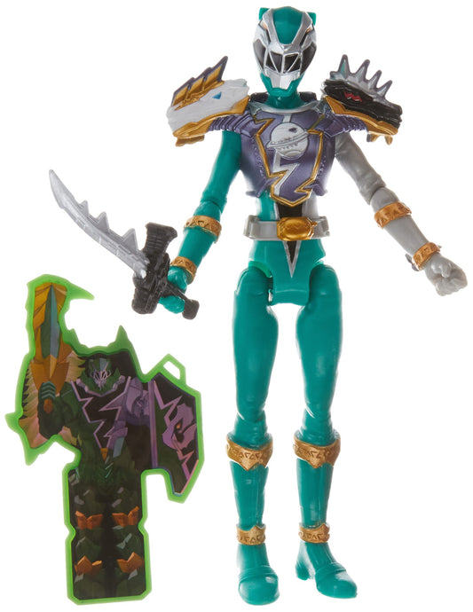 Power Rangers Dino Fury Green Ranger with Cosmic Armor in dynamic pose for imaginative play.