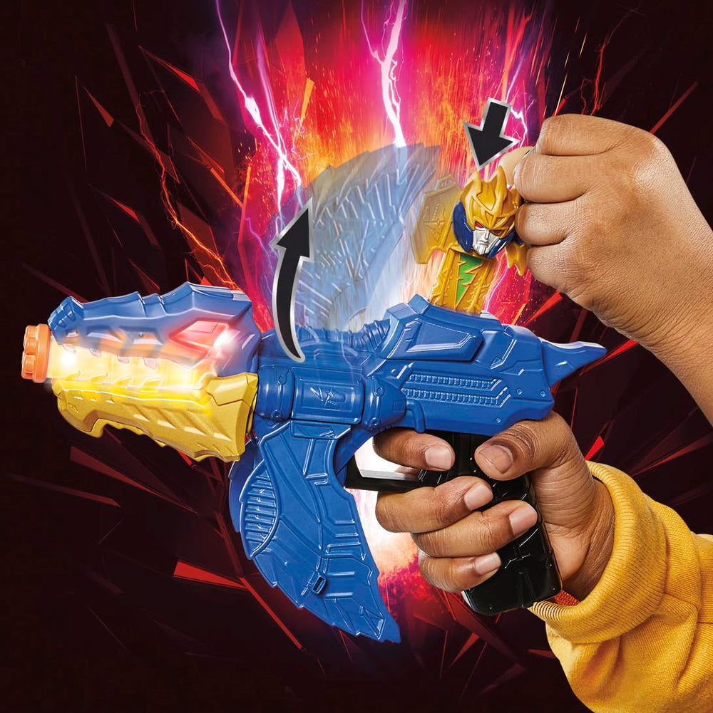 Gold Fury Blade Blaster includes morphing key accessory.