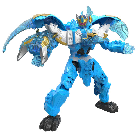 Power Rangers Dino Fury Zord Link Build System in action for epic battles