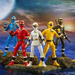 Power Rangers Lightning Collection five-pack front view for diorama-ready setup.