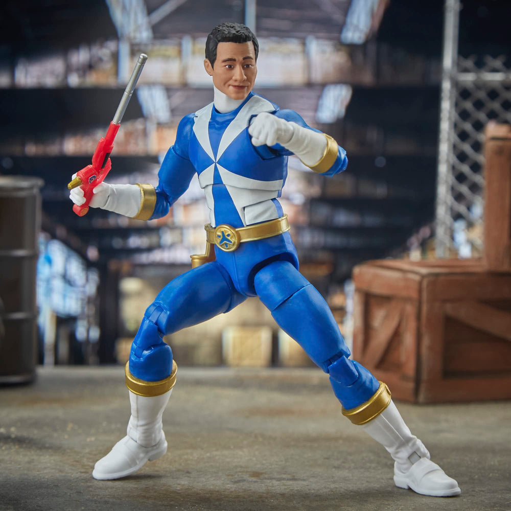 Power Rangers Lightning Collection Blue Ranger rescue blaster accessory included