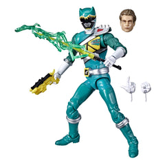 Power Rangers Lightning Collection Dino Charge Green Ranger figure front view for dynamic shelf display