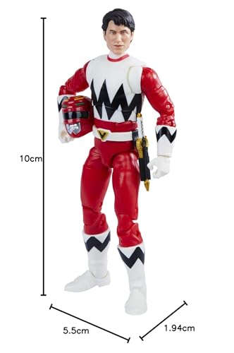 Power Rangers Lightning Collection Lost Galaxy Red Ranger accessories enhance posing and scene-building.