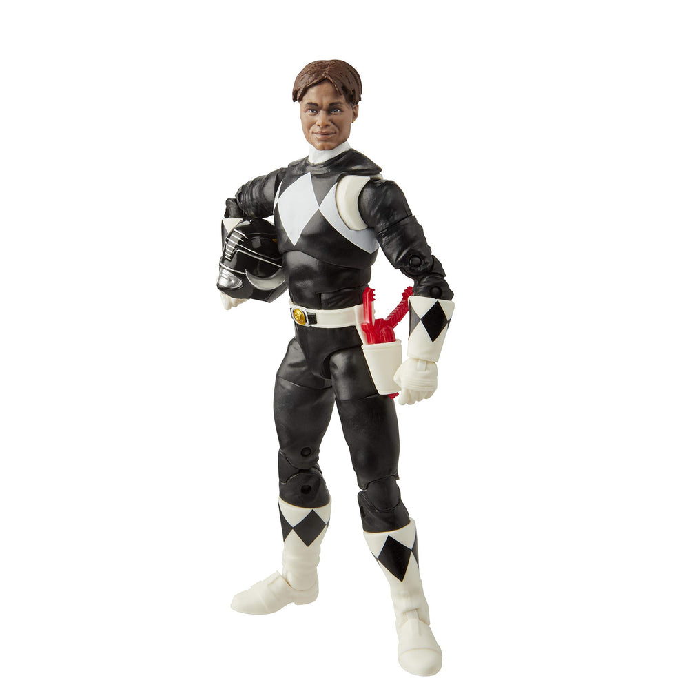 Power Rangers Lightning Collection Black Ranger figure without helmet for alternate display