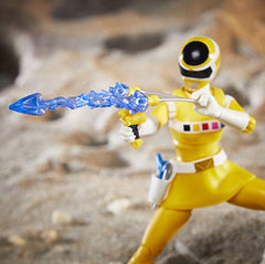 Power Rangers Lightning Collection Space Yellow Ranger packaging image shows collectible care.