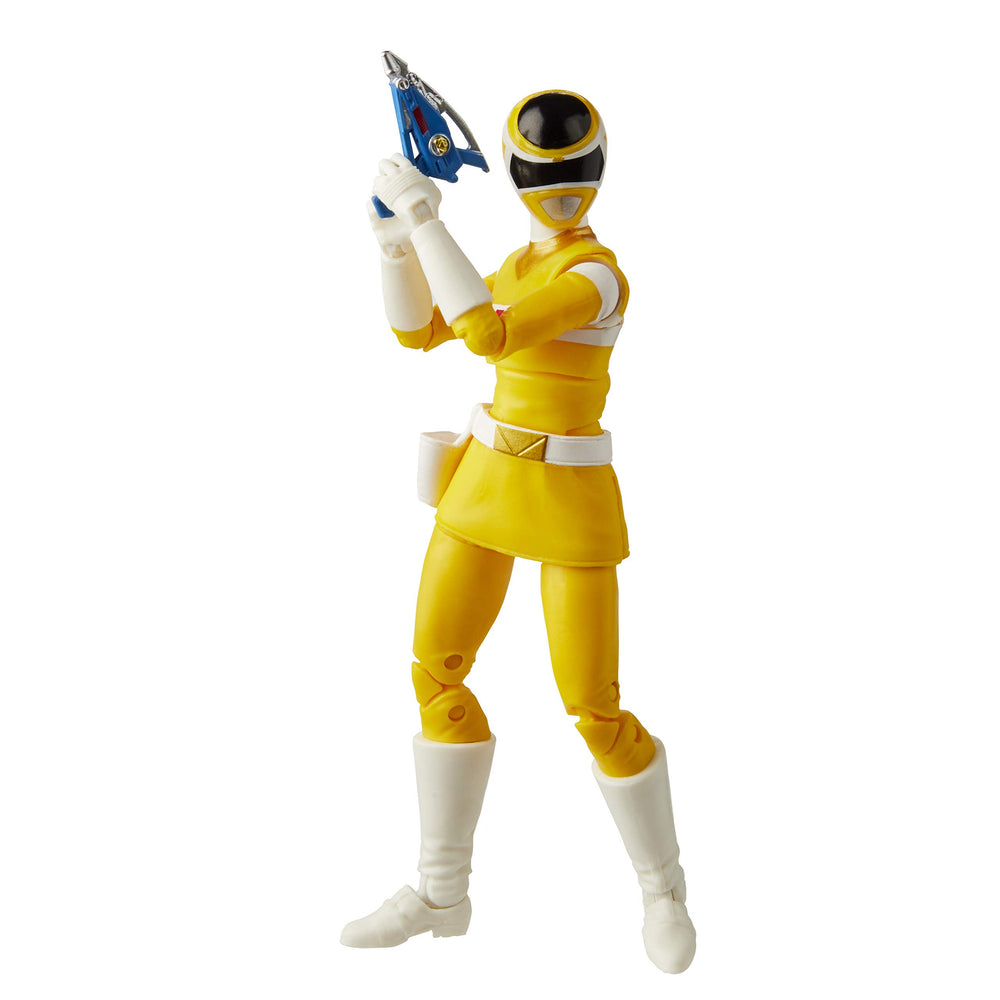 Power Rangers Lightning Collection Space Yellow Ranger star-slinger accessory adds heroic flair.