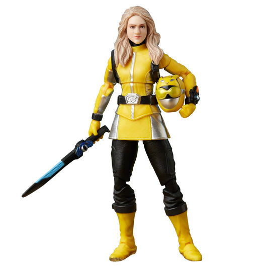 Power Rangers Lightning Collection Yellow Ranger 6-inch figure front view with premium deco