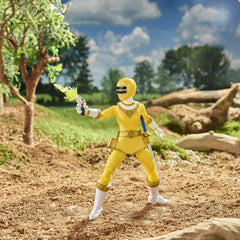 Power Rangers Lightning Collection Zeo Yellow Ranger double clubs with blast effect.
