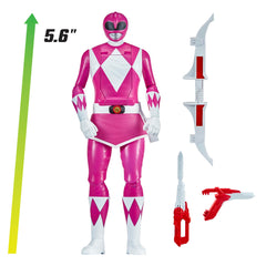 Power Rangers Mighty Morphin Re-Ignition packaging-ready Pink Ranger display suitable for shelves.