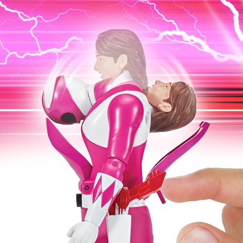 Power Rangers Pink Ranger articulation enables dynamic posing for superhero-inspired scenes.