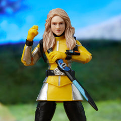 Power Rangers Yellow Ranger diorama-ready pose on a shelf