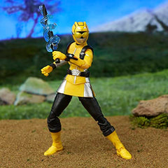 Power Rangers Yellow Ranger display setup with other figures