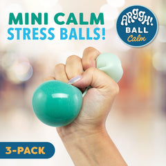 Power Your Fun Arggh Calm orange color-changing mini stress ball for desk relaxation.