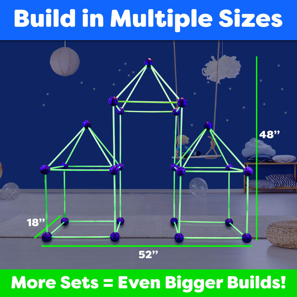 Roof setup using a light sheet with the Power Your Fun Forts kit for illuminated fort design