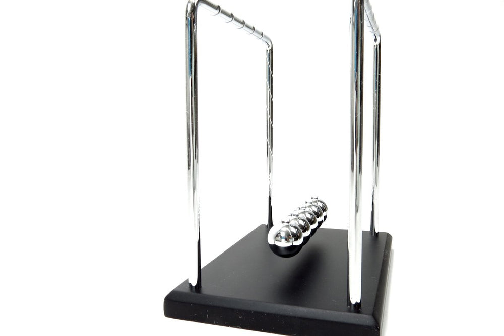 PowerTRC Newtons Cradle ready for classroom or home science display.