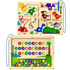 Ppotyo 2 in 1 magnetic maze front view promotes early motor skills.