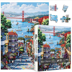 PPuzzling American landscape puzzle 1000 pieces shows Bay Area panorama for home decor