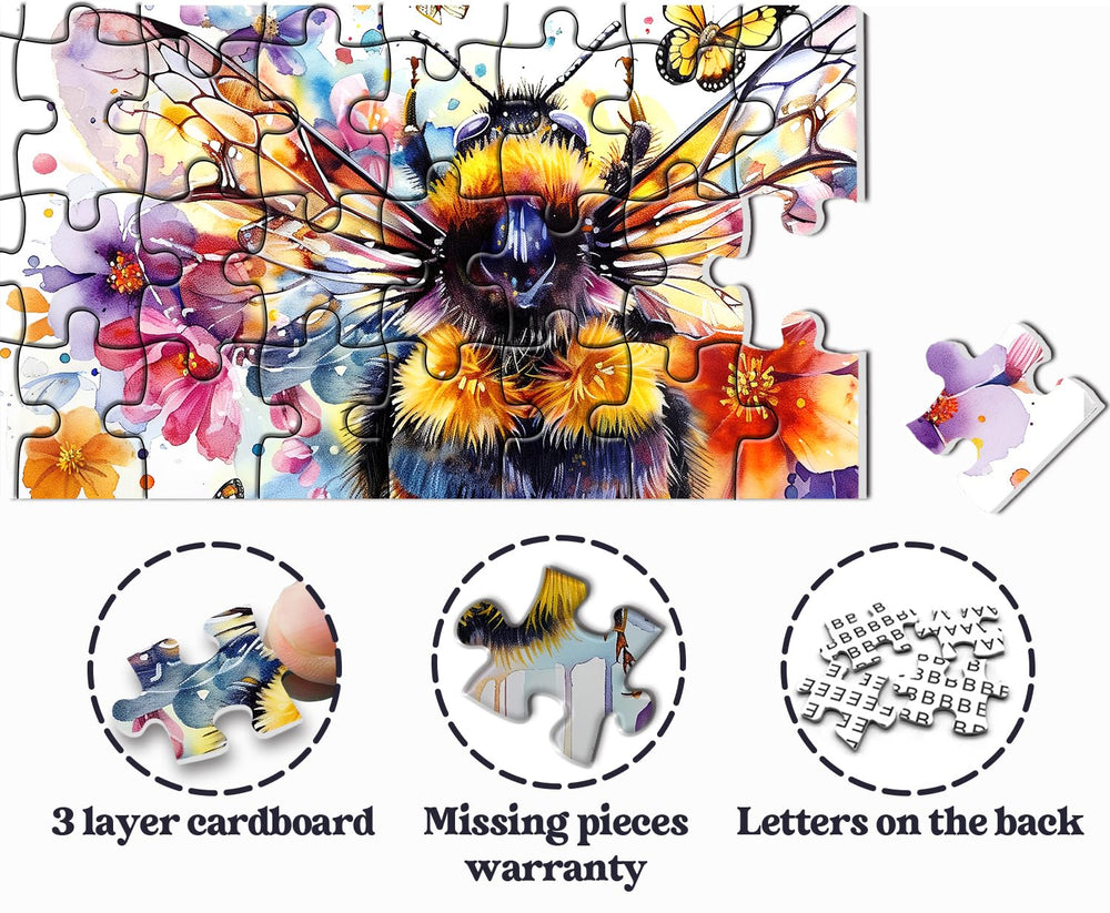 PPuzzling Bee Home Decor Puzzle: doubles as wall art after completion.