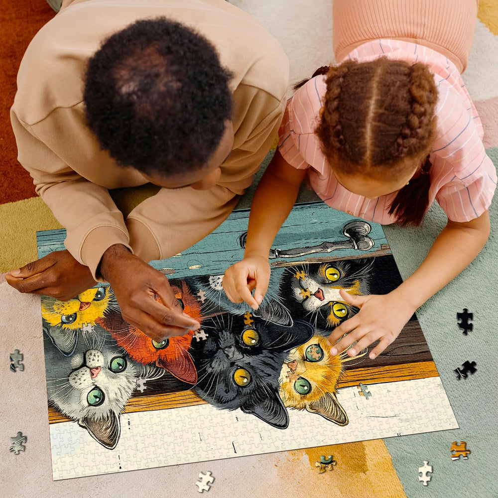 PPuzzling Cat Puzzles three-layer cardboard ensures precise cuts and repeatable use.