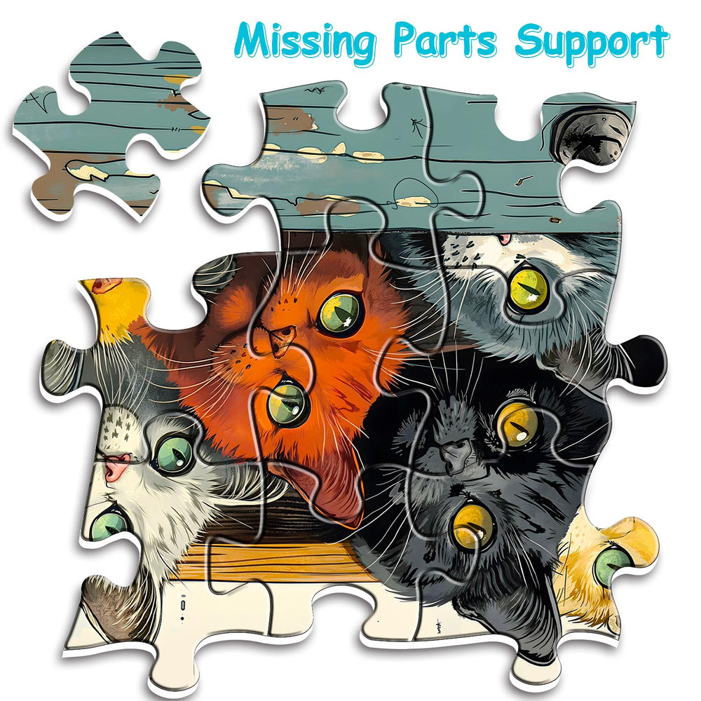PPuzzling Cat Puzzles wall-art decor enhances any home or office space.