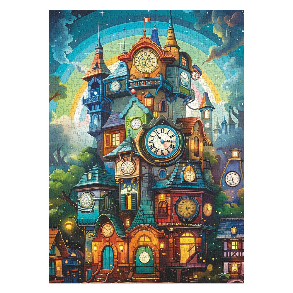 PPuzzling Clock House poster detail guides accurate puzzle assembly with clarity.