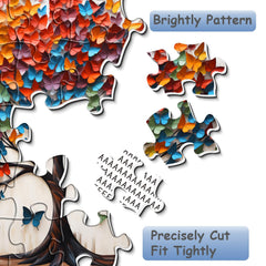 PPuzzling colorful butterflies puzzle, artful patterns for display and inspiration