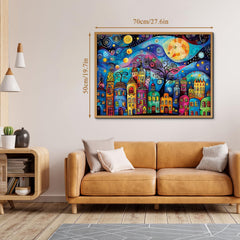 PPuzzling Colorful Houses Puzzle varied buildings—colorful architectural details spark visual exploration.