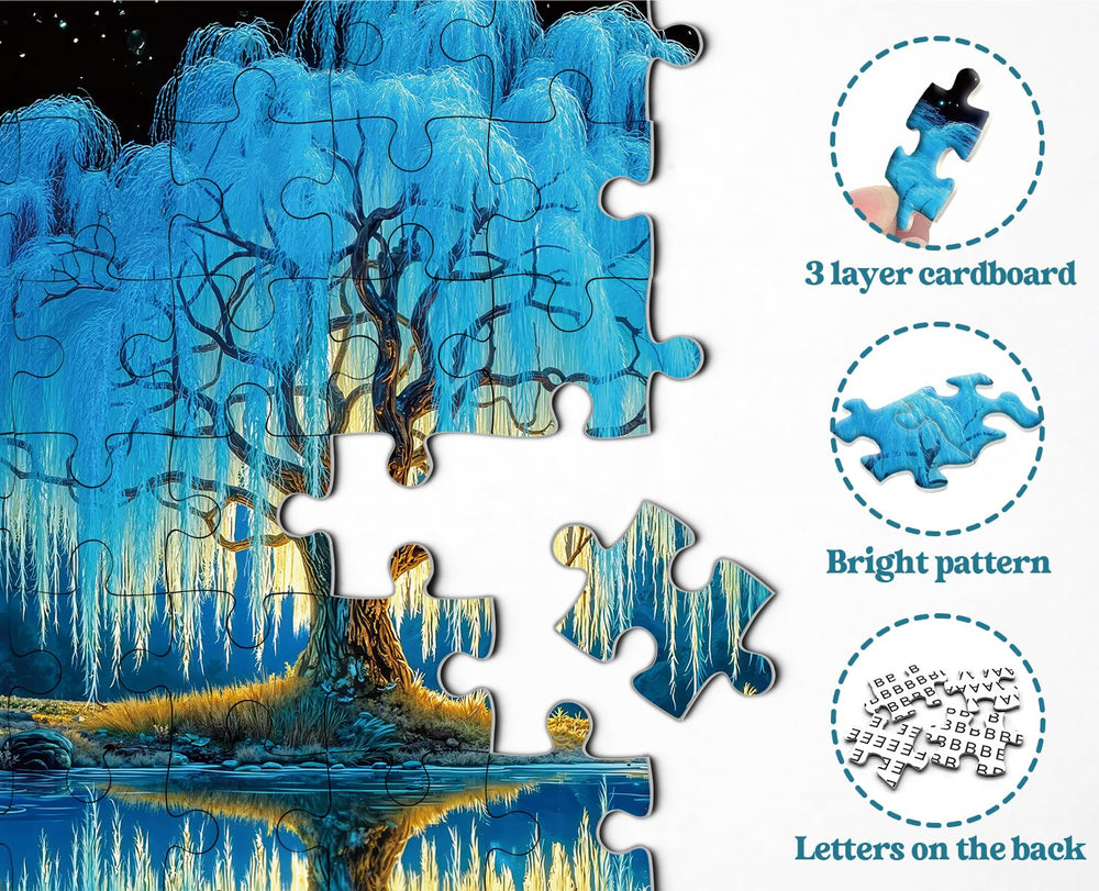 PPuzzling Magic Starlight Tree of Life puzzle precision-cut pieces deliver satisfying fit.