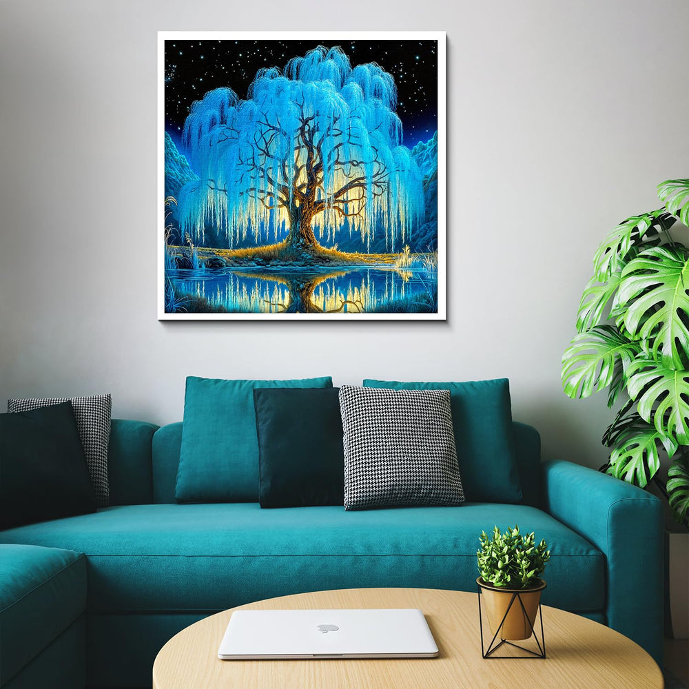 PPuzzling Magic Starlight Tree of Life puzzle vivid colors evoke night landscape.