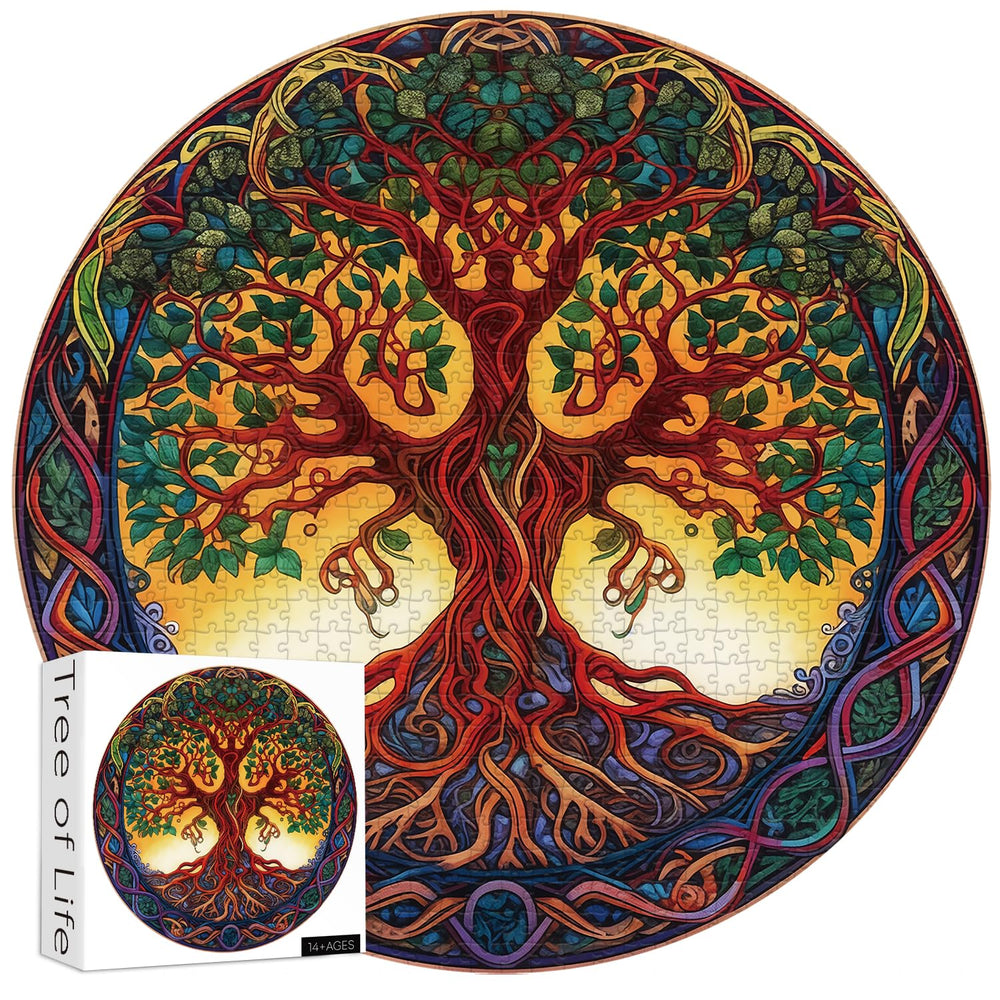 PPuzzling Mandala Tree design puzzle showing intricate foliage for satisfying assembly