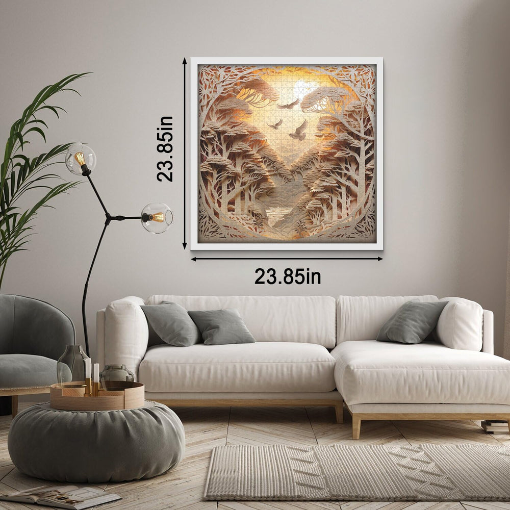 PPuzzling Papercraft Style Art puzzle finish adds depth