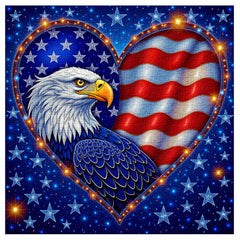 PPuzzling patriotic flag heart design puzzle ideal for festive decor and gifting