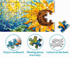 PPuzzling gift-ready sunflower puzzle for puzzle lovers