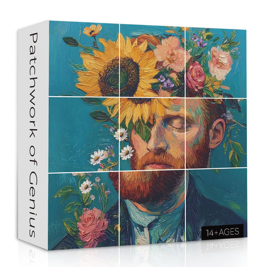 PPuzzling Van Gogh 1000-piece puzzle box for sturdy storage and assembly