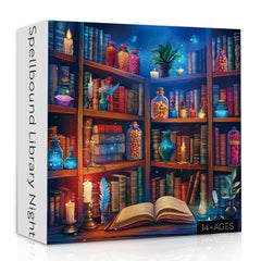 PPuzzling Vintage Book Puzzle box shows sturdy packaging for gifting or display.