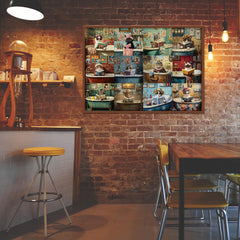 PPuzzling retro cat puzzle doubles as wall art when framed.