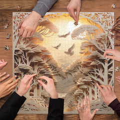 PPuzzling Wall Decor Puzzle Art adds vibrant color to rooms