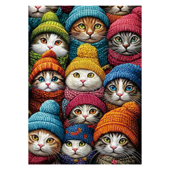 PPuzzling winter cat puzzle assembly pieces with high detail to aid solving.