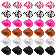 PPXMEEUDC mini western cowboy hats in assorted colors for party décor and dress-up play