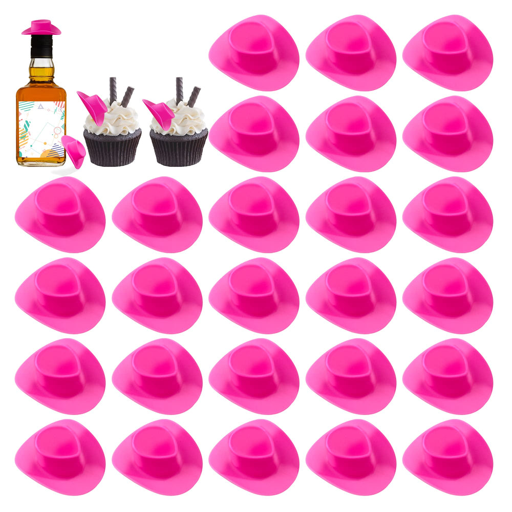 PPXMEEUDC pink mini cowboy hat for doll dress-up and party décor.