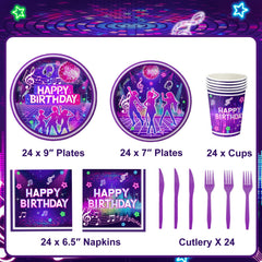 Practice Star 7-inch dessert plates brighten the dessert table and speed post-party cleanup